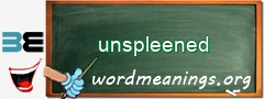 WordMeaning blackboard for unspleened